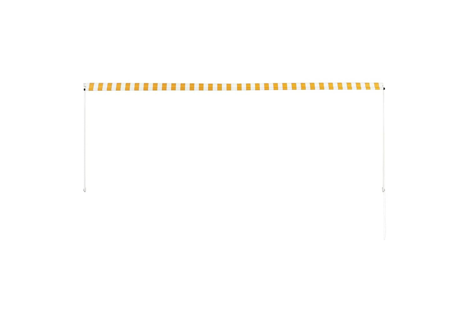Vidaxl Retractable Awning 350x150 Cm Yellow And White-4