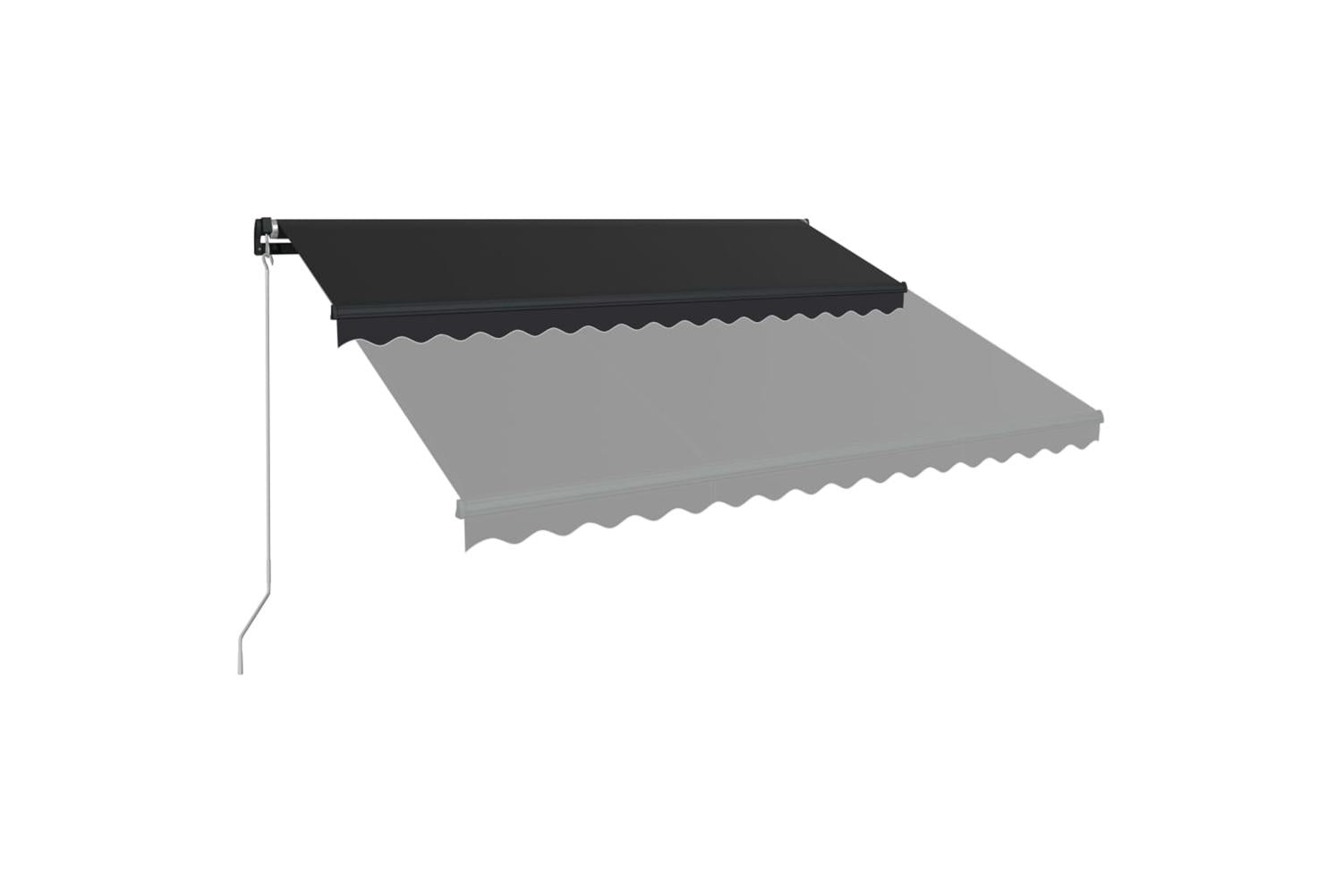 vidaXL 3051240 Manual Retractable Awning 450x300cm Anthracite-3