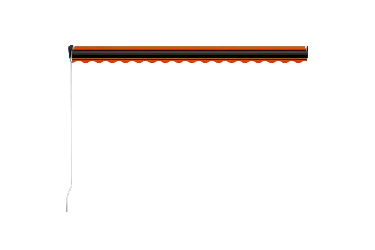 Vidaxl Manual Retractable Awning 450x300 Cm Orange And Brown-4