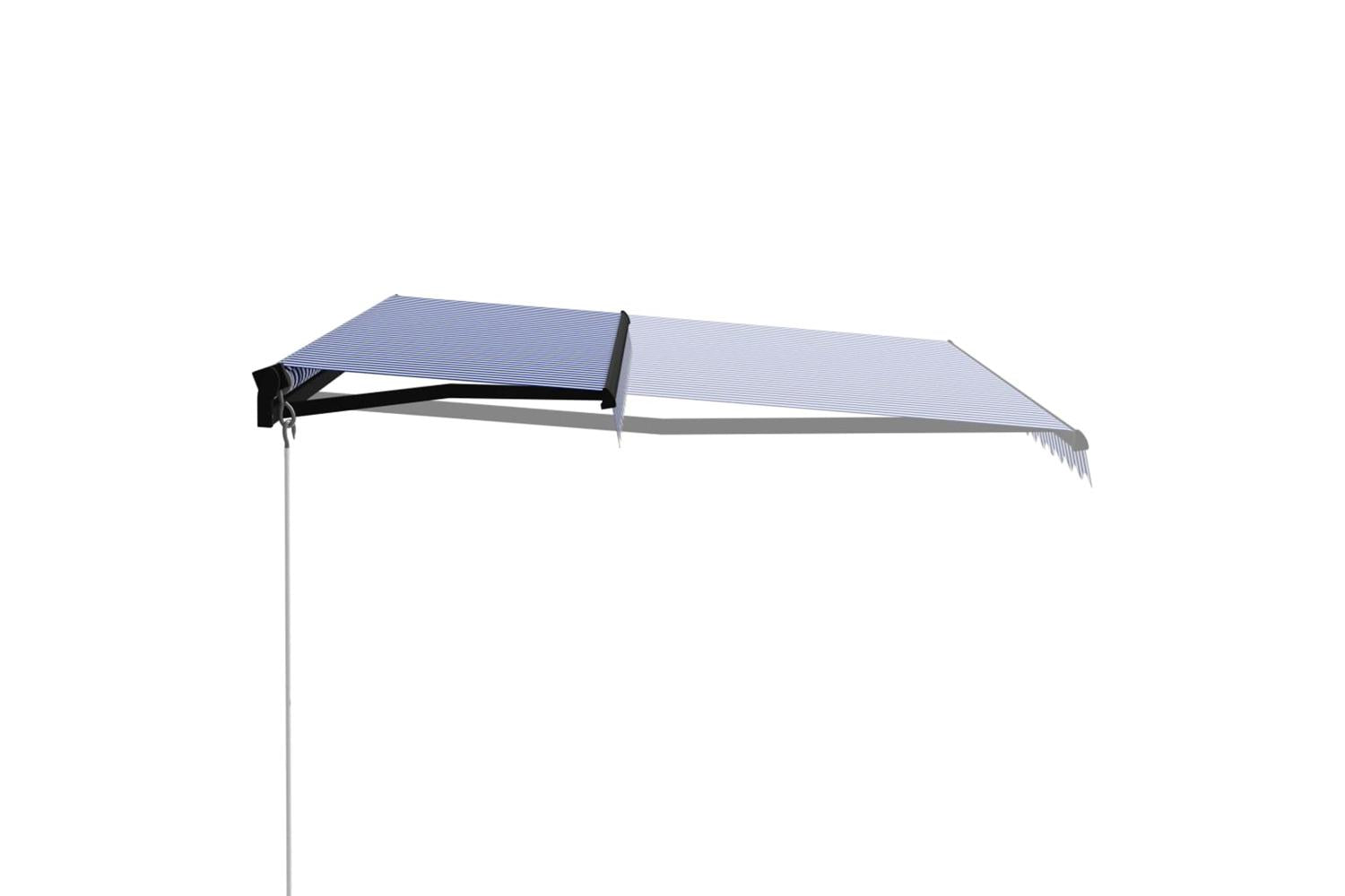 vidaXL 3055194 Manual Retractable Awning 450x300cm Blue And White-2