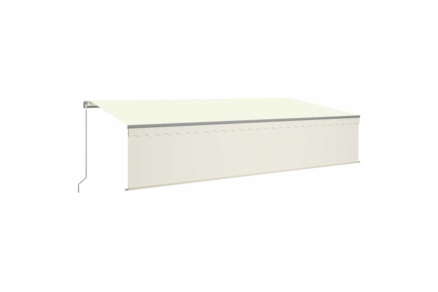 Vidaxl 3069477 Manual Retractable Awning With Blind 6x3m Cream