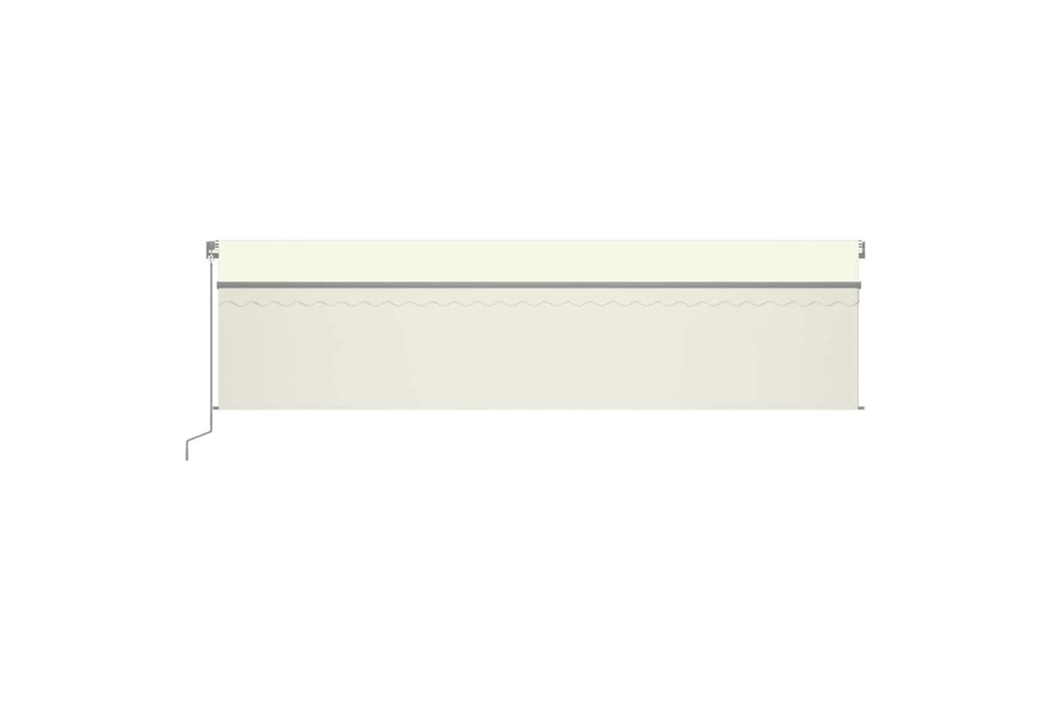Vidaxl 3069477 Manual Retractable Awning With Blind 6x3m Cream-3