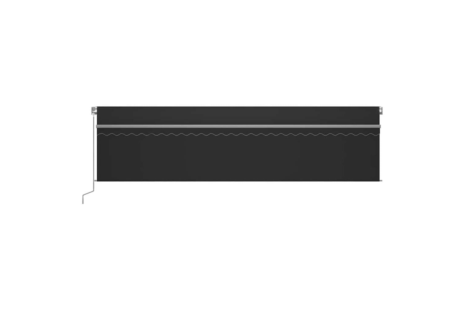 Vidaxl 3069479 Manual Retractable Awning With Blind 6x3m Anthracite-3