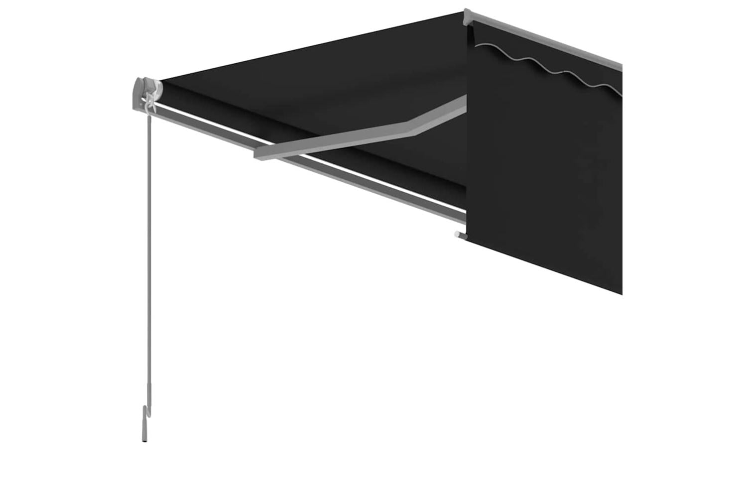 Vidaxl 3069479 Manual Retractable Awning With Blind 6x3m Anthracite-5