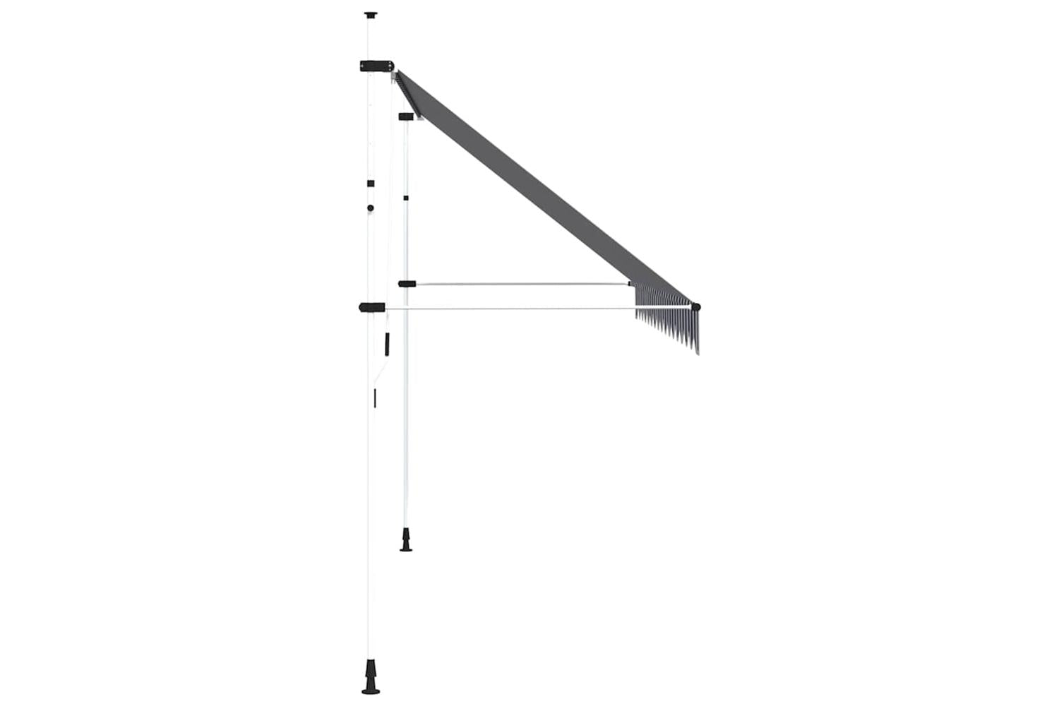 vidaXL 43224 Manual Retractable Awning 400cm Blue And White Stripes-3