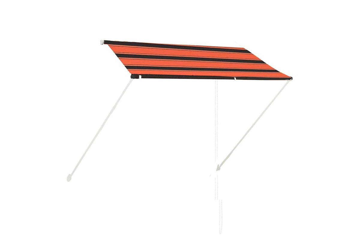 vidaXL 145896 Retractable Awning 250x150cm Orange And Brown
