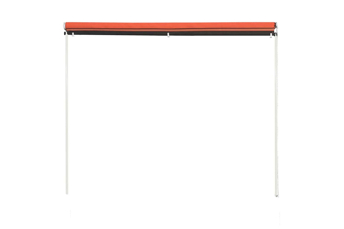 vidaXL 145896 Retractable Awning 250x150cm Orange And Brown-2