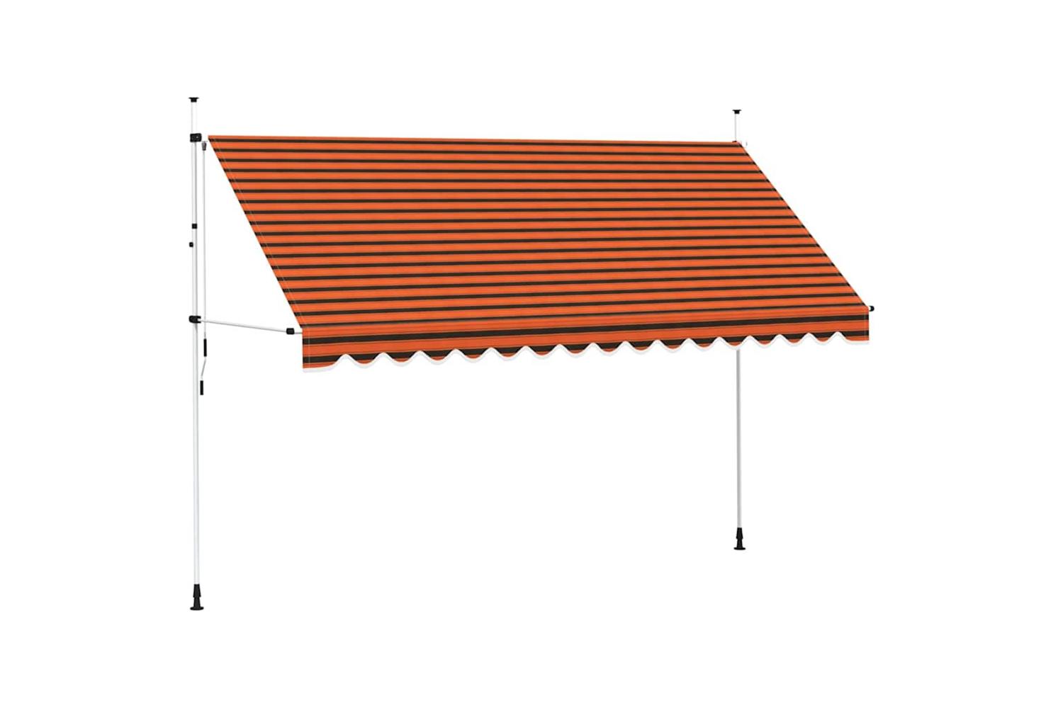 vidaXL 145840 Manual Retractable Awning 400cm Orange And Brown