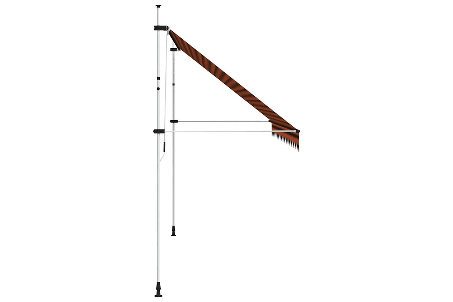 vidaXL 145840 Manual Retractable Awning 400cm Orange And Brown-3