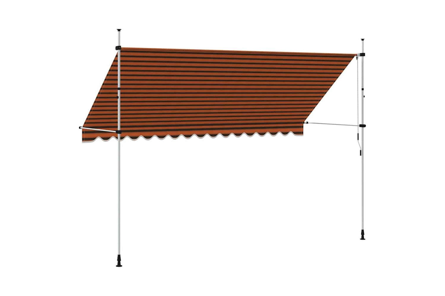vidaXL 145840 Manual Retractable Awning 400cm Orange And Brown-4