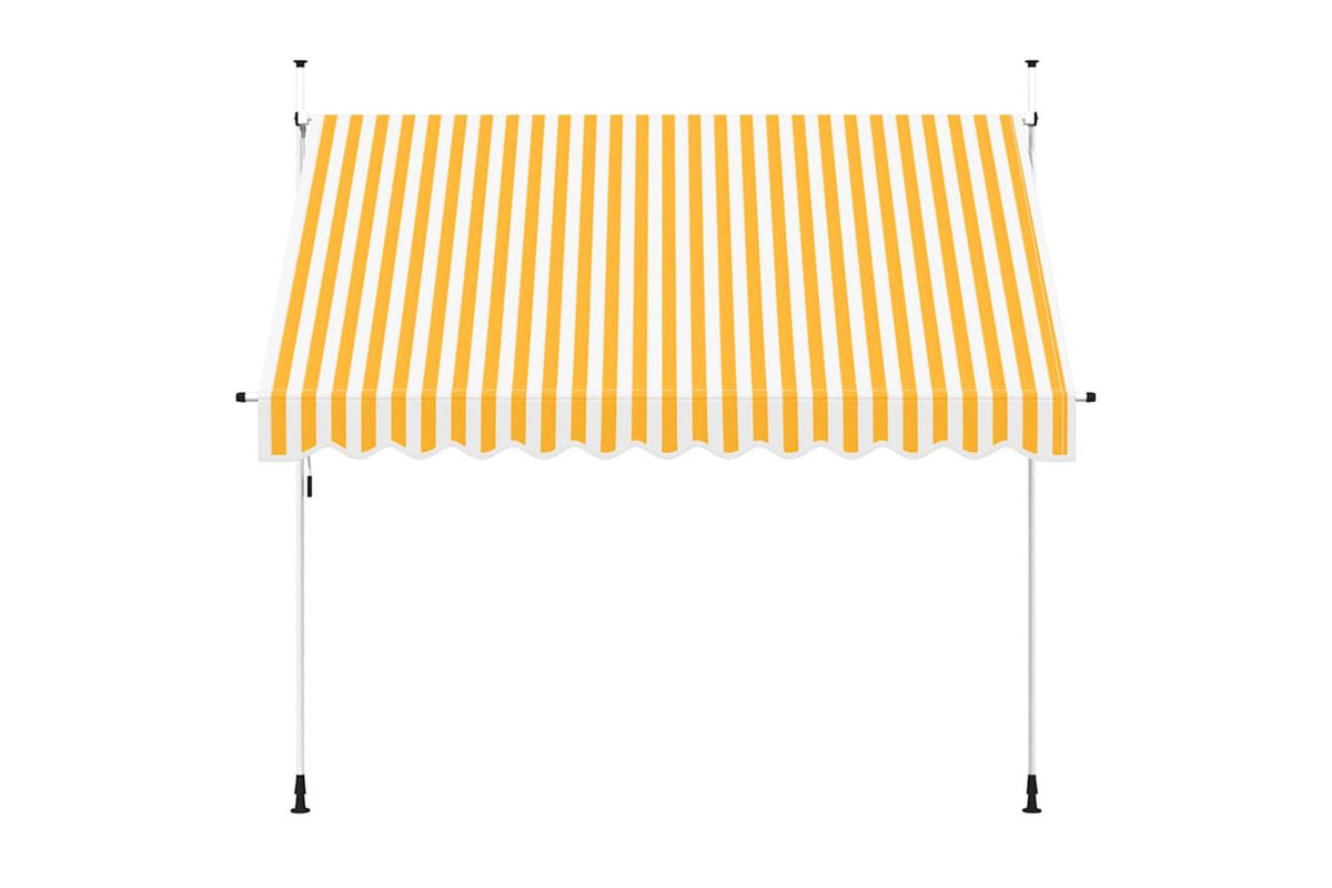 vidaXL 43234 Manual Retractable Awning 300cm Orange And White Stripes-2