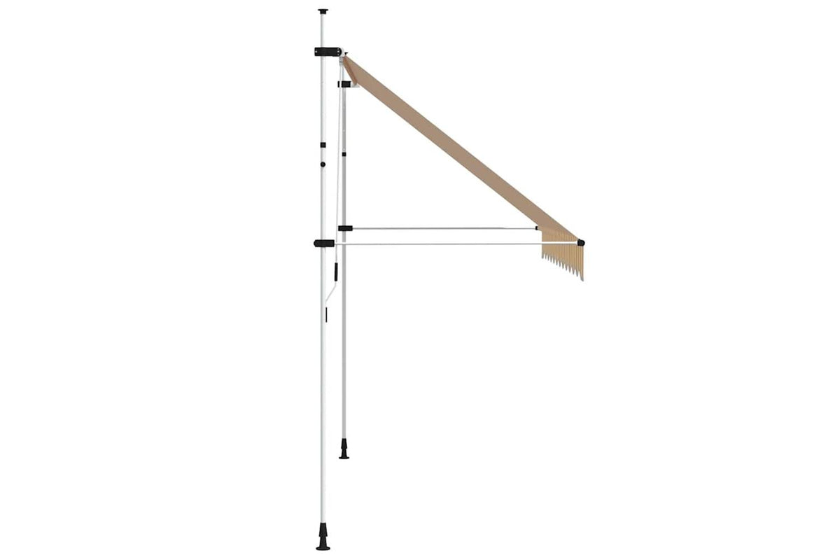vidaXL 43234 Manual Retractable Awning 300cm Orange And White Stripes-3