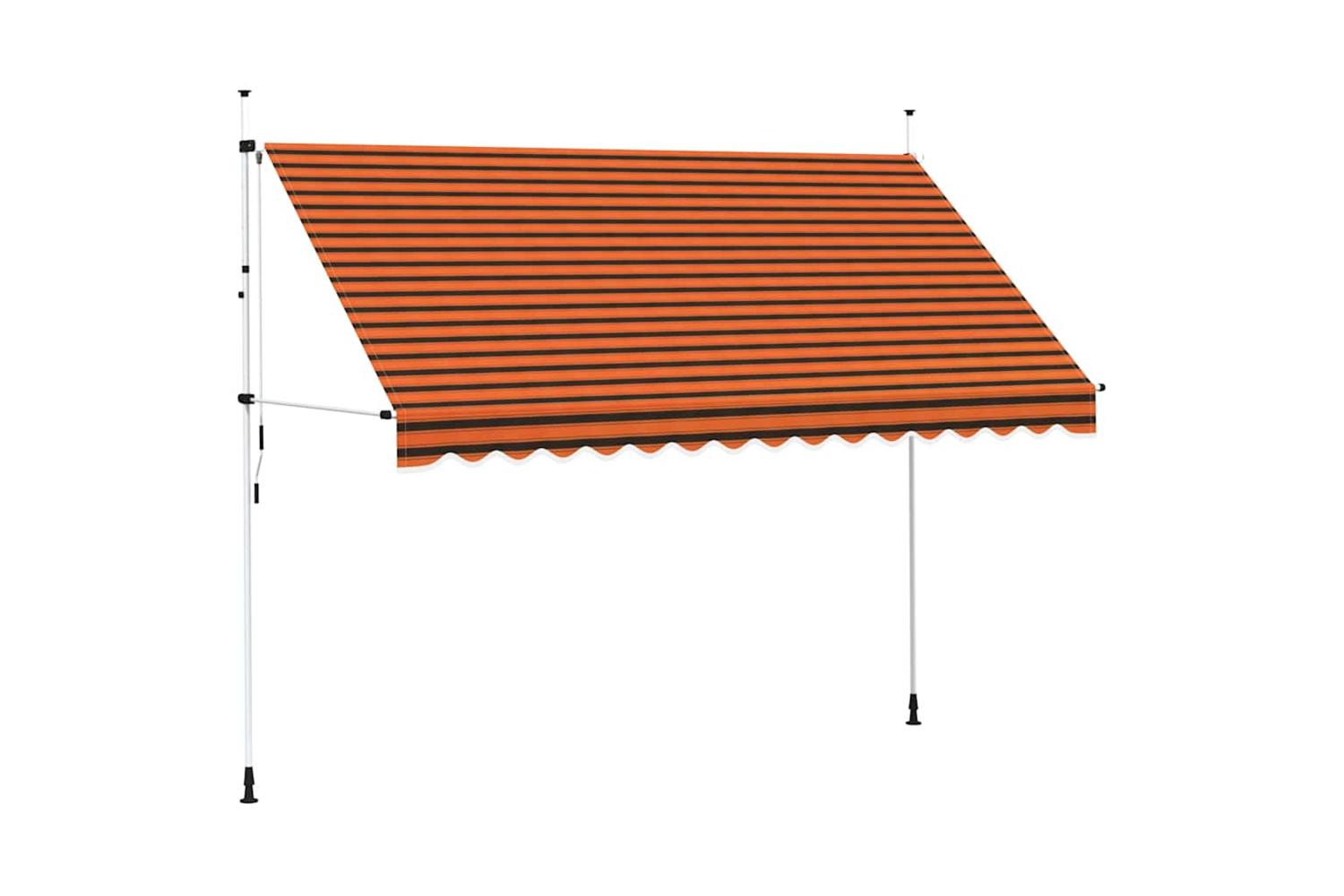 vidaXL 145839 Manual Retractable Awning 350cm Orange And Brown
