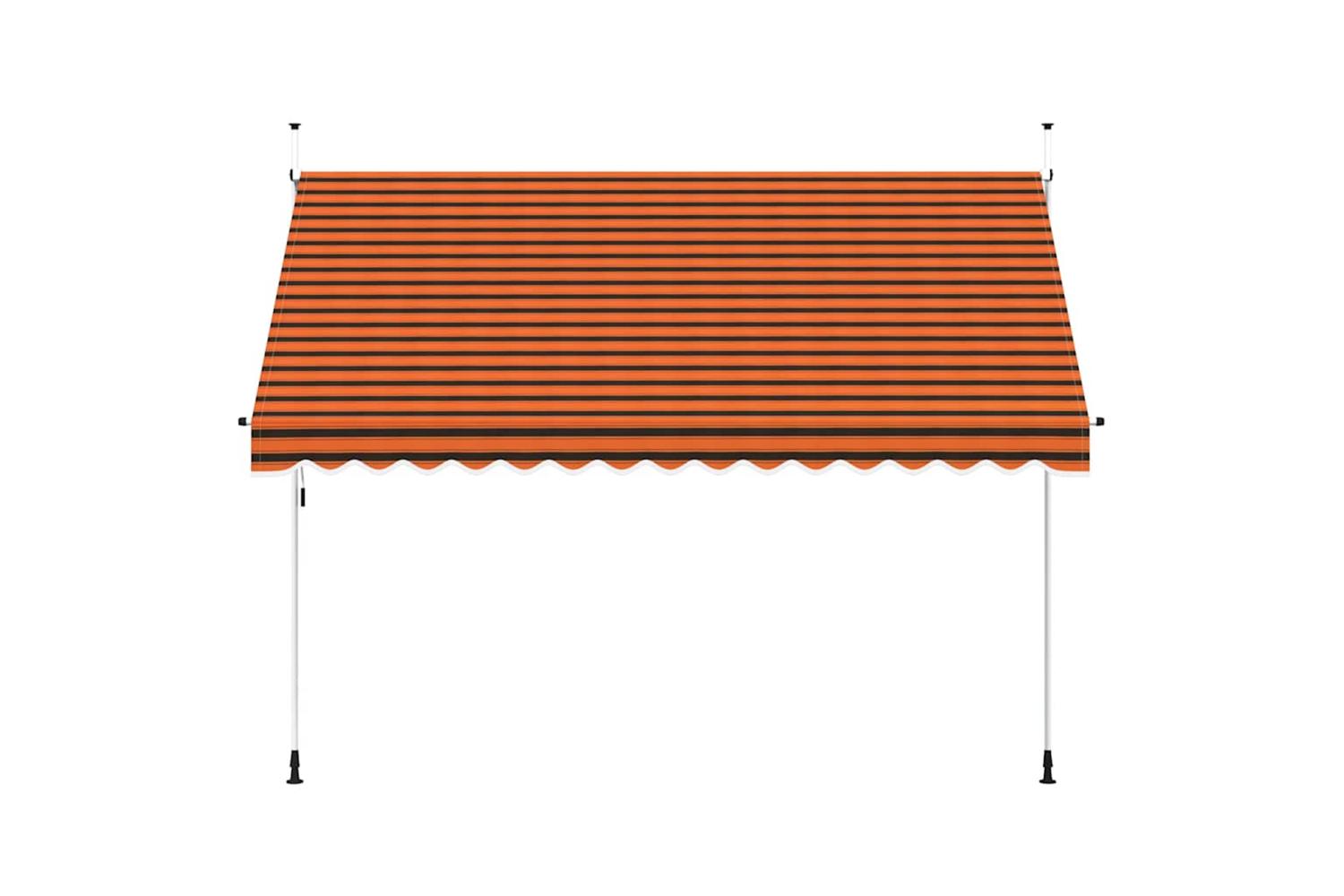 vidaXL 145839 Manual Retractable Awning 350cm Orange And Brown-2