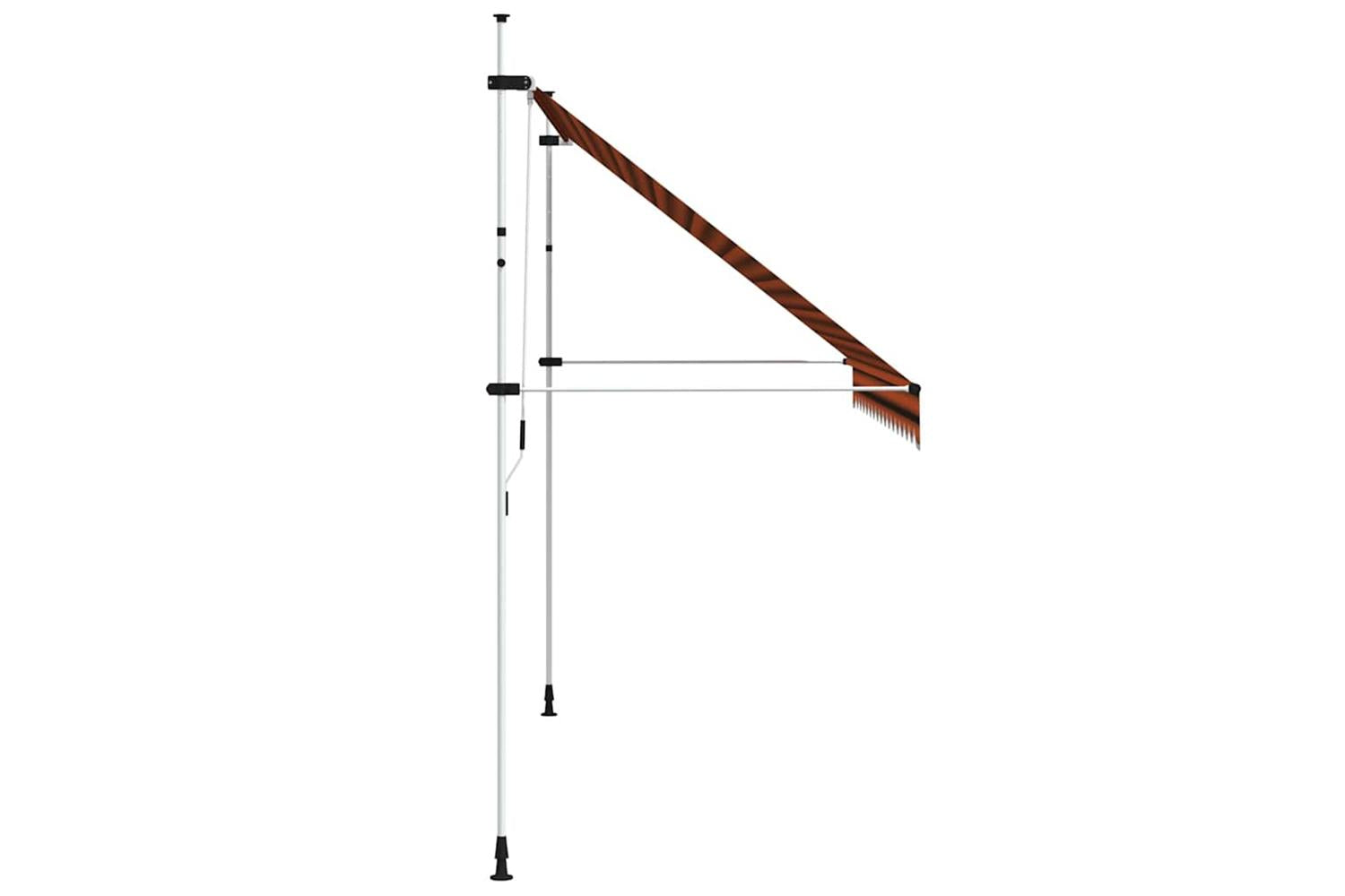 vidaXL 145839 Manual Retractable Awning 350cm Orange And Brown-3