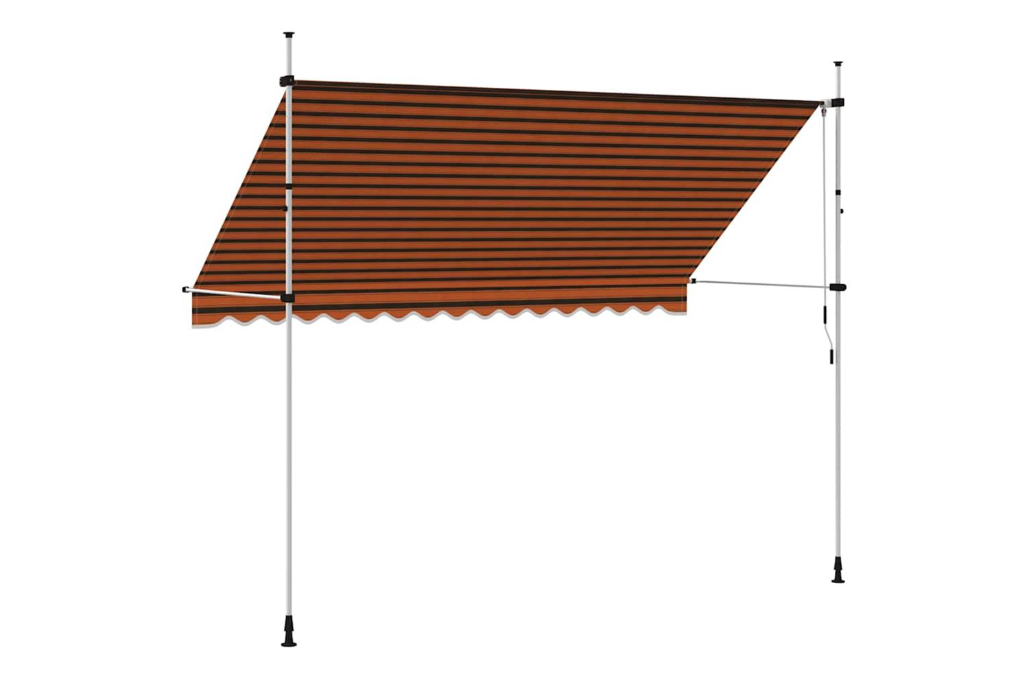 vidaXL 145839 Manual Retractable Awning 350cm Orange And Brown-4