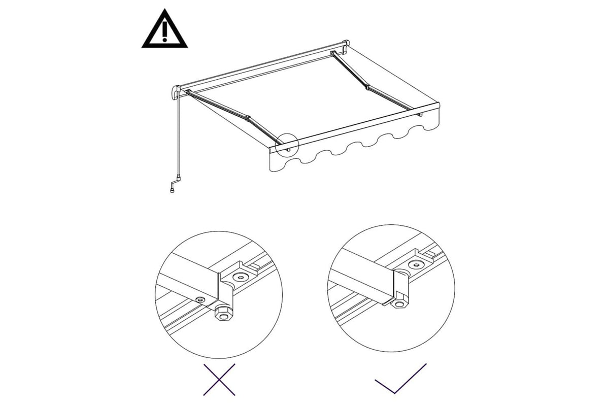 vidaXL 3055185 Manual Retractable Awning 300x250cm Cream-6