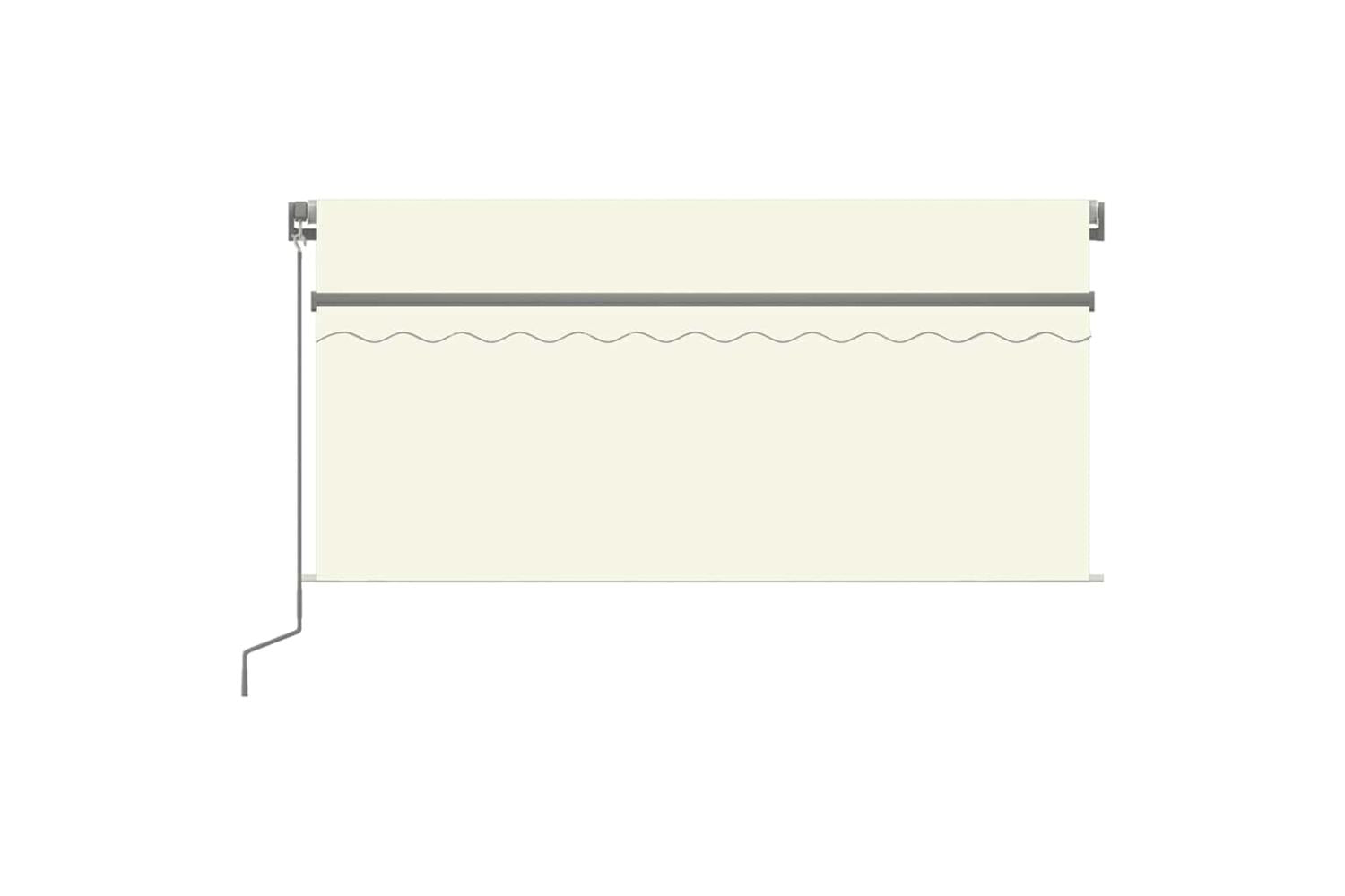 Vidaxl 3069397 Manual Retractable Awning With Blind 3.5x2.5m Cream-3