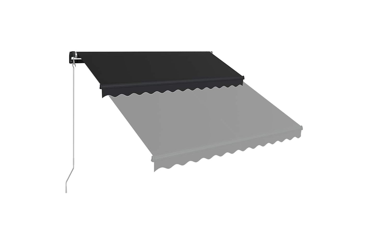 vidaXL 3051238 Manual Retractable Awning 350x250cm Anthracite-3