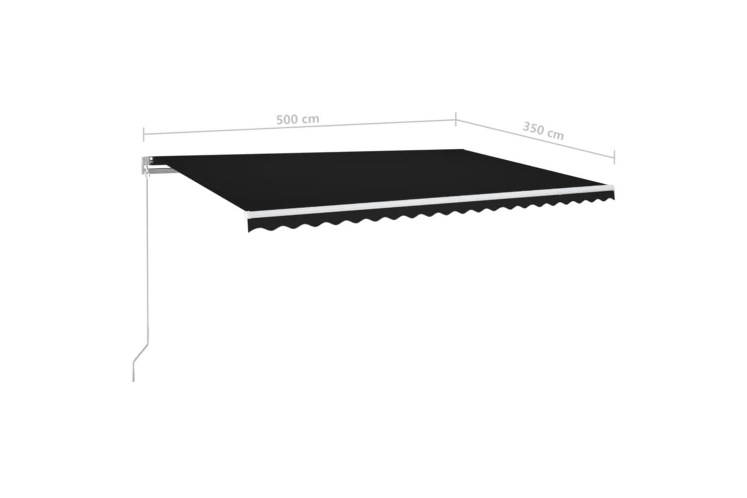 vidaXL 3069019 Manual Retractable Awning 500x350cm Anthracite-7