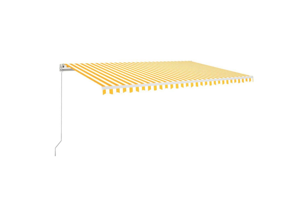 vidaXL 3069018 Manual Retractable Awning 500x350cm Yellow And White-2
