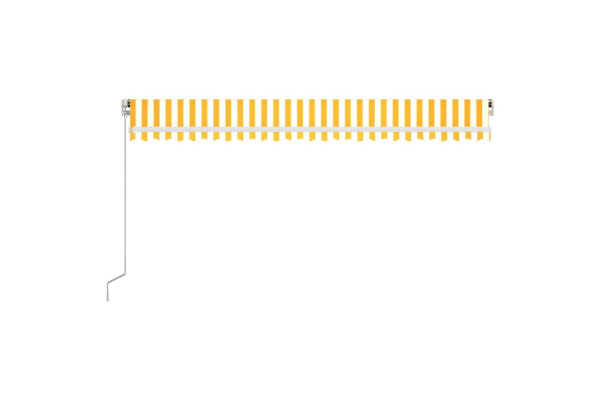 vidaXL 3069018 Manual Retractable Awning 500x350cm Yellow And White-4