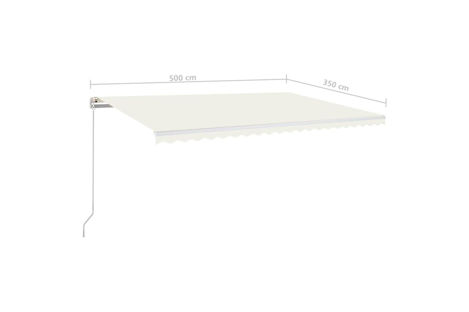 vidaXL 3069017 Manual Retractable Awning 500x350cm Cream-7
