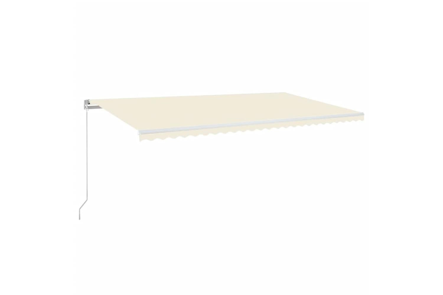 vidaXL 3069042 Manual Retractable Awning With Led 600x350cm Cream