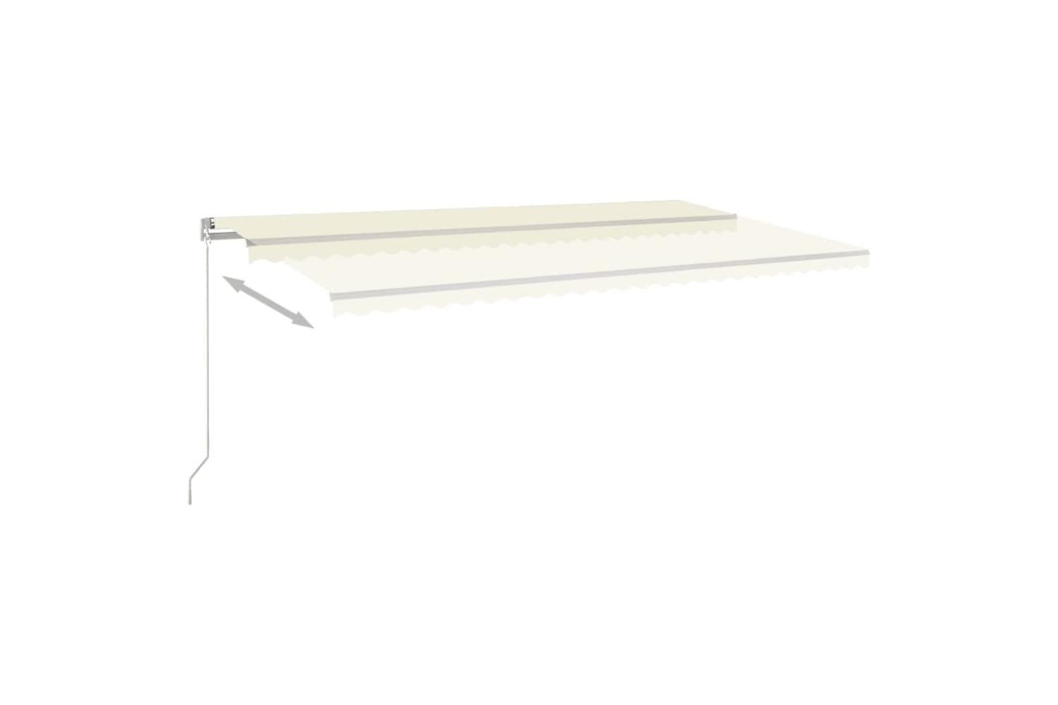 vidaXL 3069042 Manual Retractable Awning With Led 600x350cm Cream-3