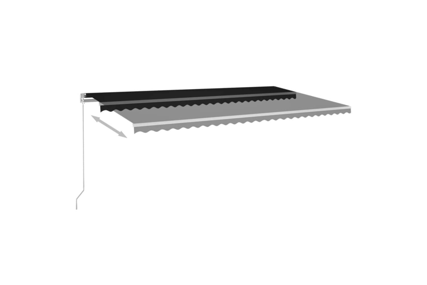 vidaXL 3069044 Manual Retractable Awning With Led 600x350cm Anthracite-3