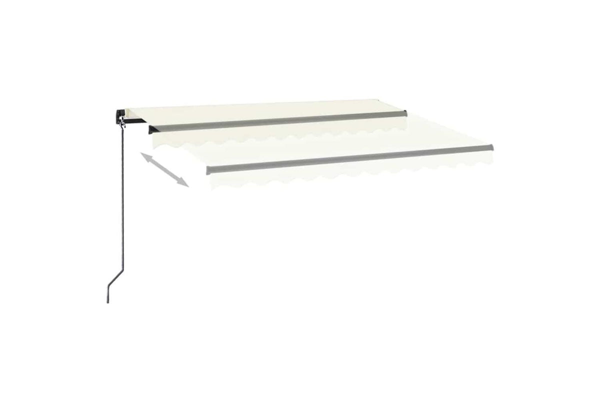 vidaXL 3069077 Manual Retractable Awning 350x250cm Cream-4