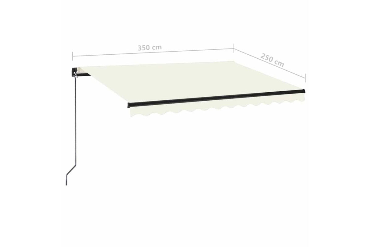 vidaXL 3069077 Manual Retractable Awning 350x250cm Cream-7
