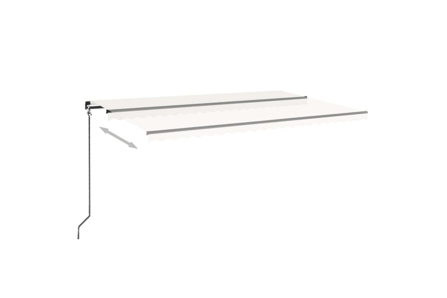 vidaXL 3069217 Manual Retractable Awning 500x350cm Cream-3