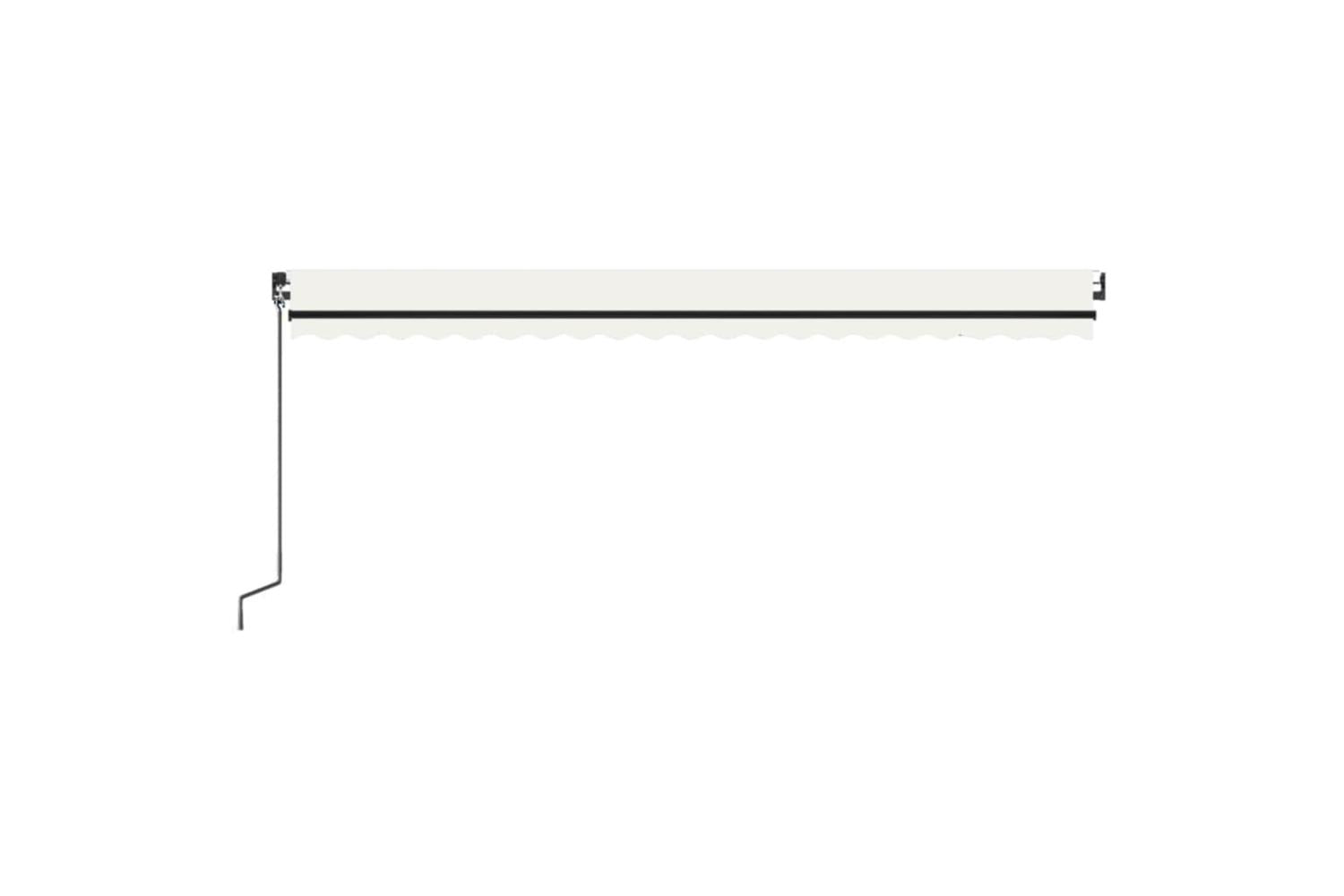 vidaXL 3069217 Manual Retractable Awning 500x350cm Cream-4