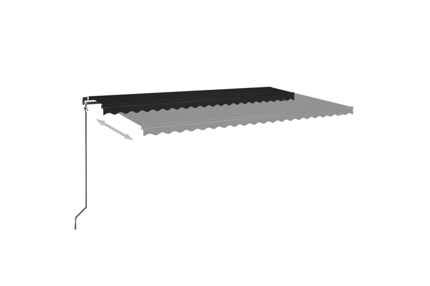 vidaXL 3069219 Manual Retractable Awning 500x350cm Anthracite-3