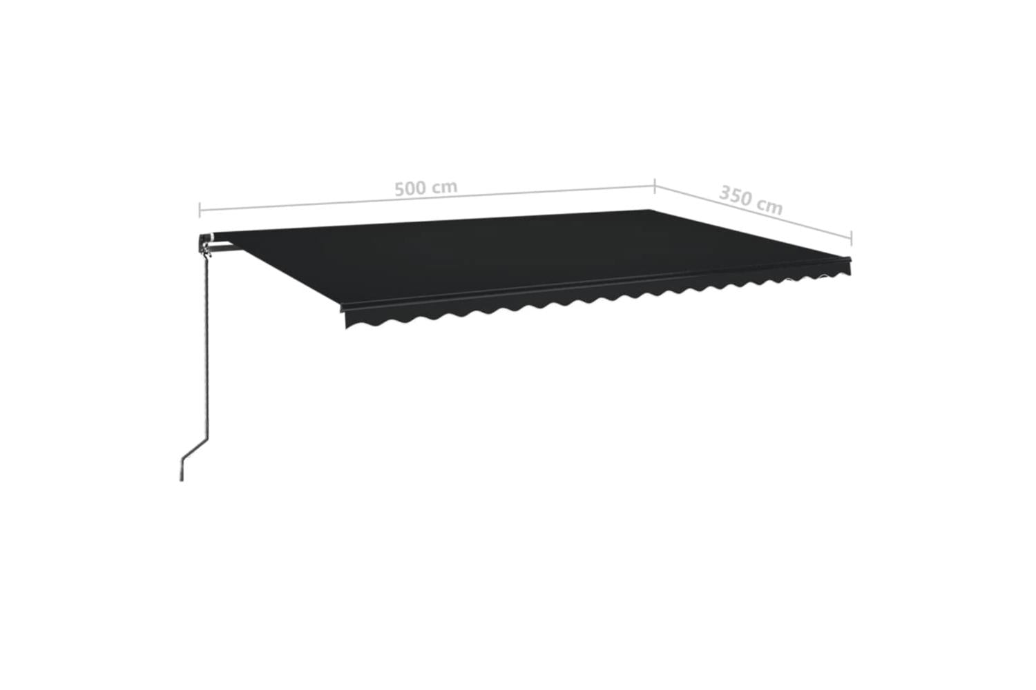 vidaXL 3069219 Manual Retractable Awning 500x350cm Anthracite-7
