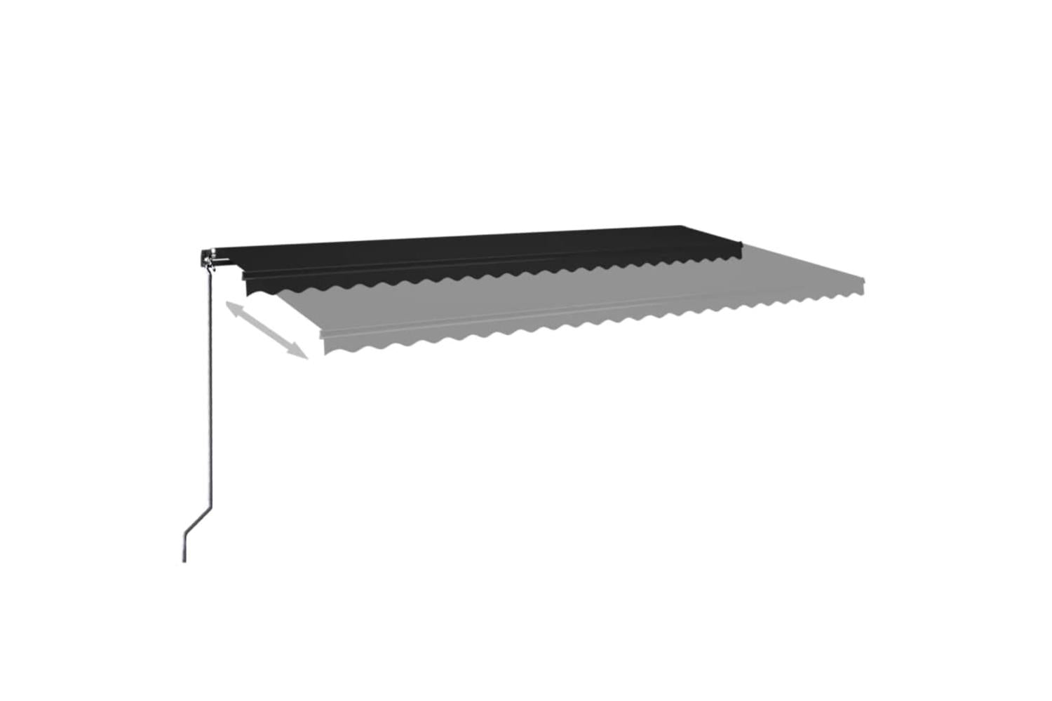vidaXL 3069244 Manual Retractable Awning With Led 600x350cm Anthracite-3