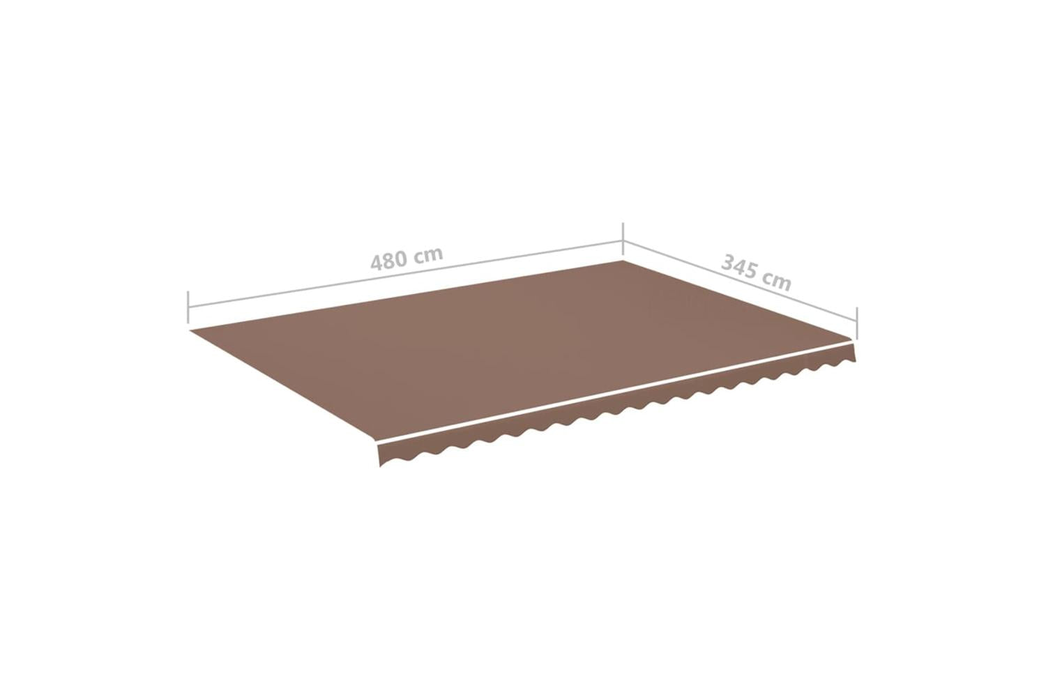 Vidaxl 311982 Replacement Fabric For Awning Brown 5x3.5 M-6