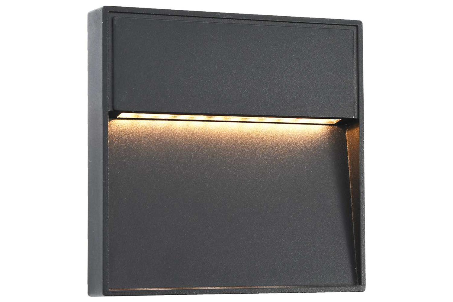 Vidaxl 45659 Outdoor Led Wall Lights 2 Pcs 3 W Black Square-2