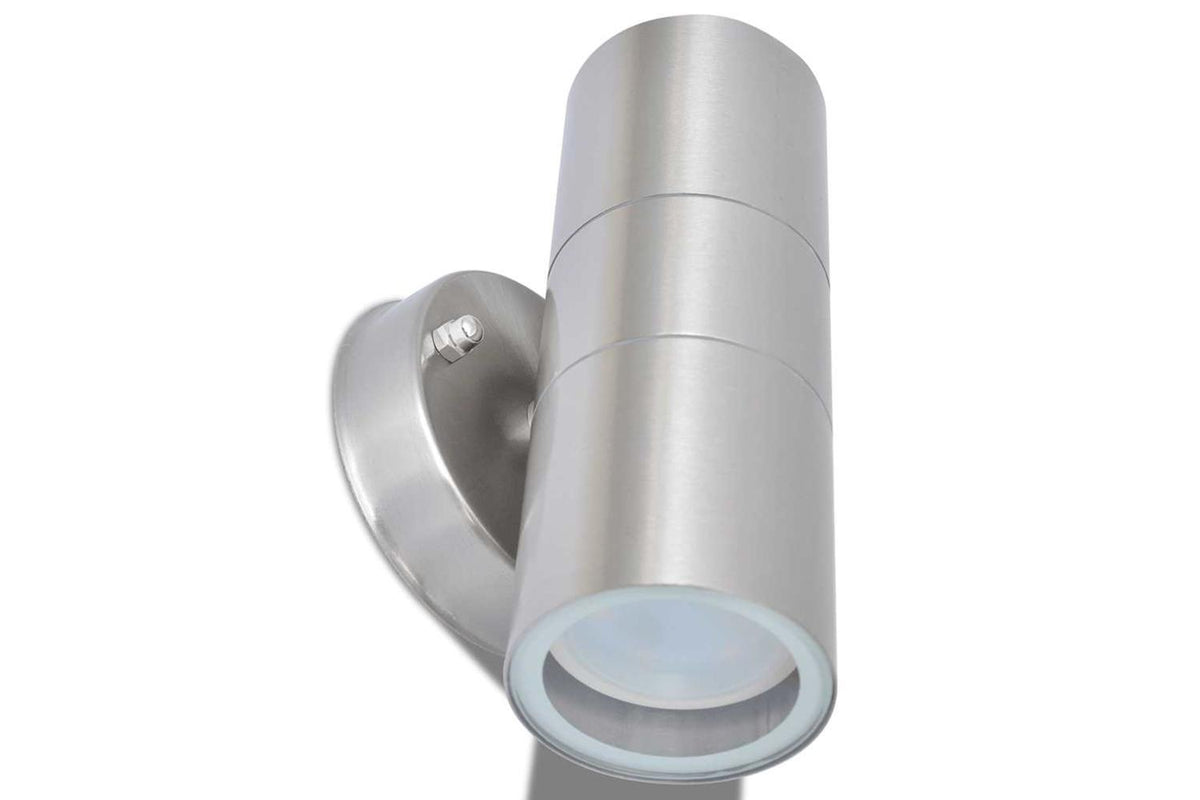 Vidaxl Outdoor Led Wall Lights 2 Pcs Stainless Steel Up/downwards-5