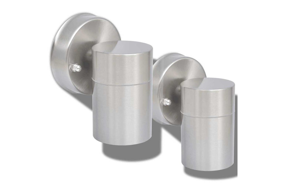 Vidaxl 42414 Outdoor Led Wall Lights 2 Pcs Stainless Steel Downwards-3