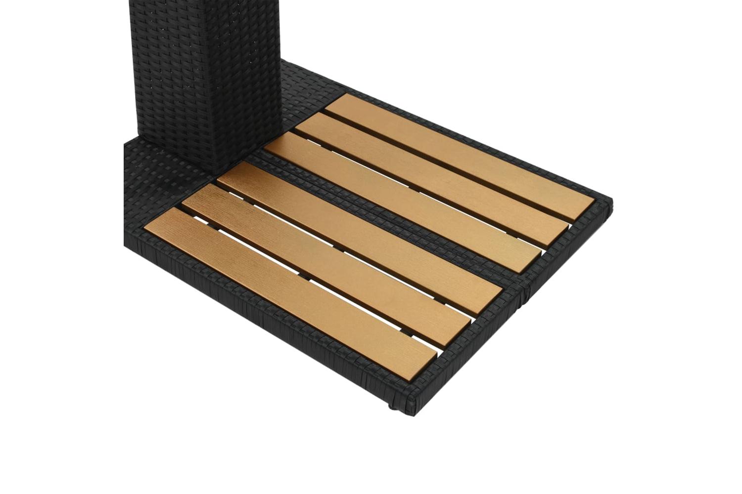 Vidaxl Garden Shower Poly Rattan Wpc-5