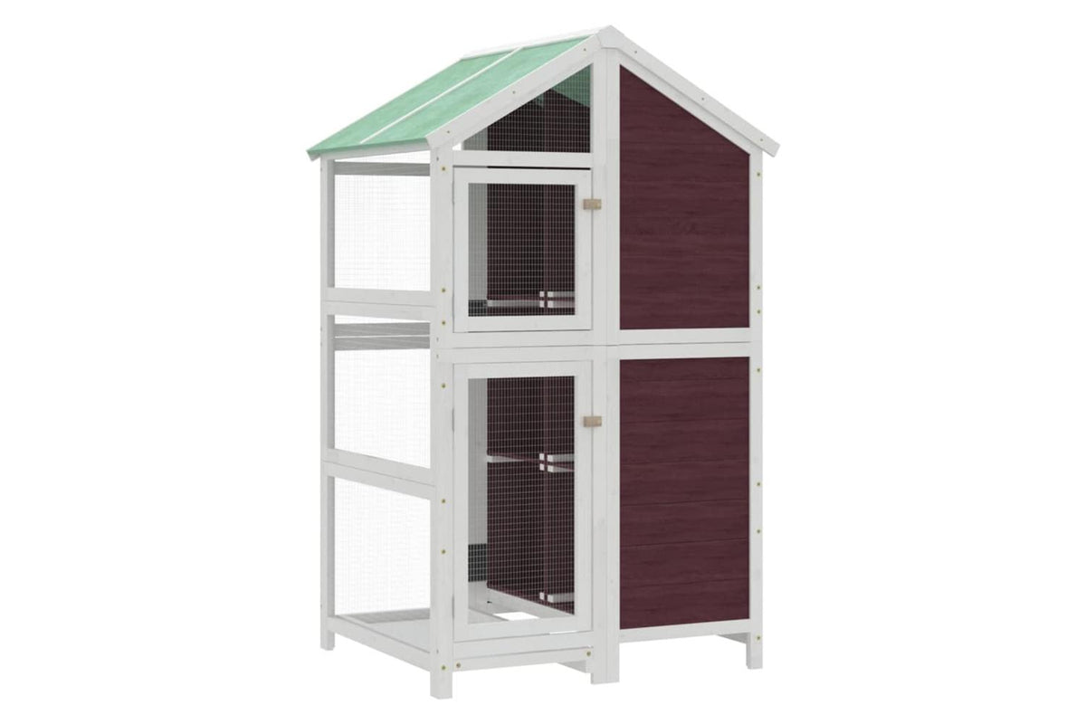 vidaXL 172260 Bird House Mocha 97x81x152cm Solid Wood Pine-2