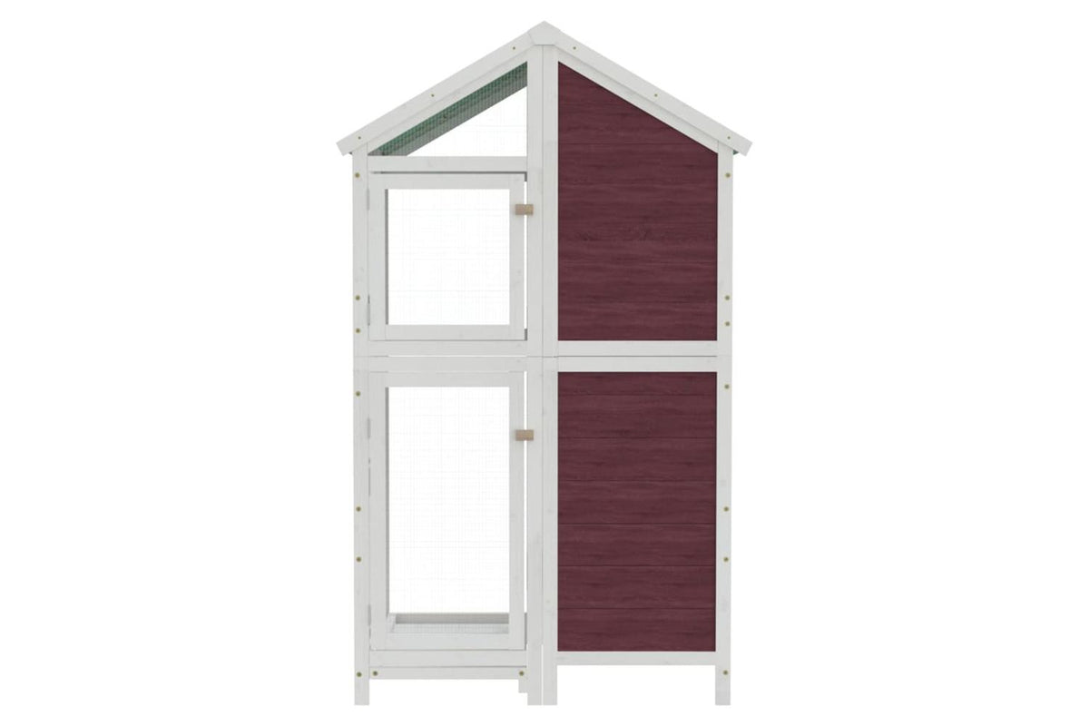 vidaXL 172260 Bird House Mocha 97x81x152cm Solid Wood Pine-3