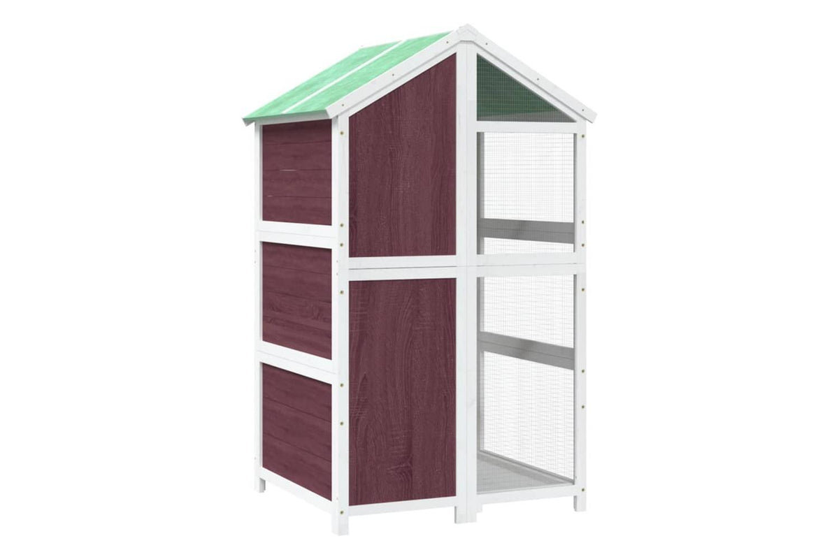 vidaXL 172260 Bird House Mocha 97x81x152cm Solid Wood Pine-6