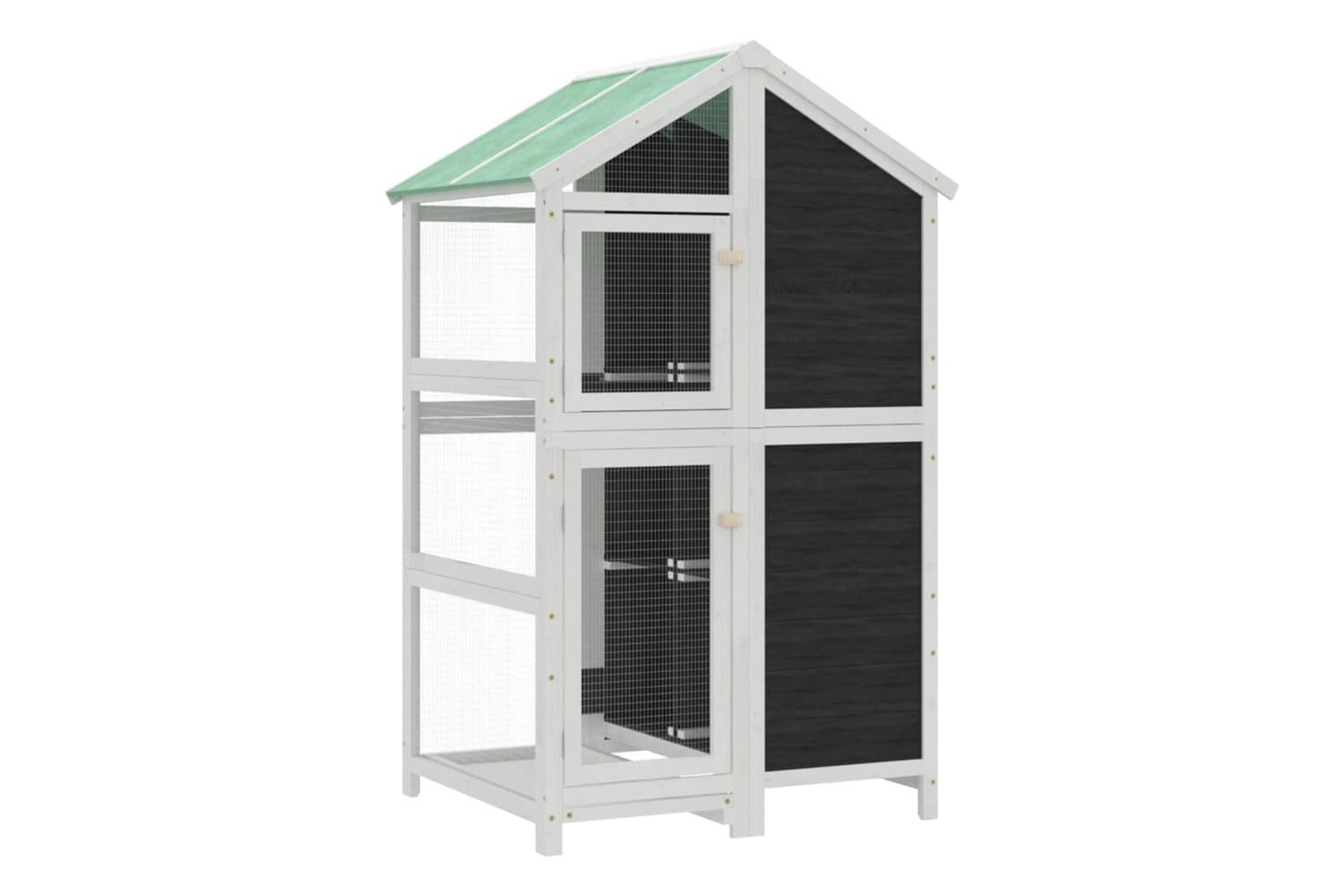 vidaXL 172259 Bird House Grey 97x81x152cm Solid Wood Pine-2