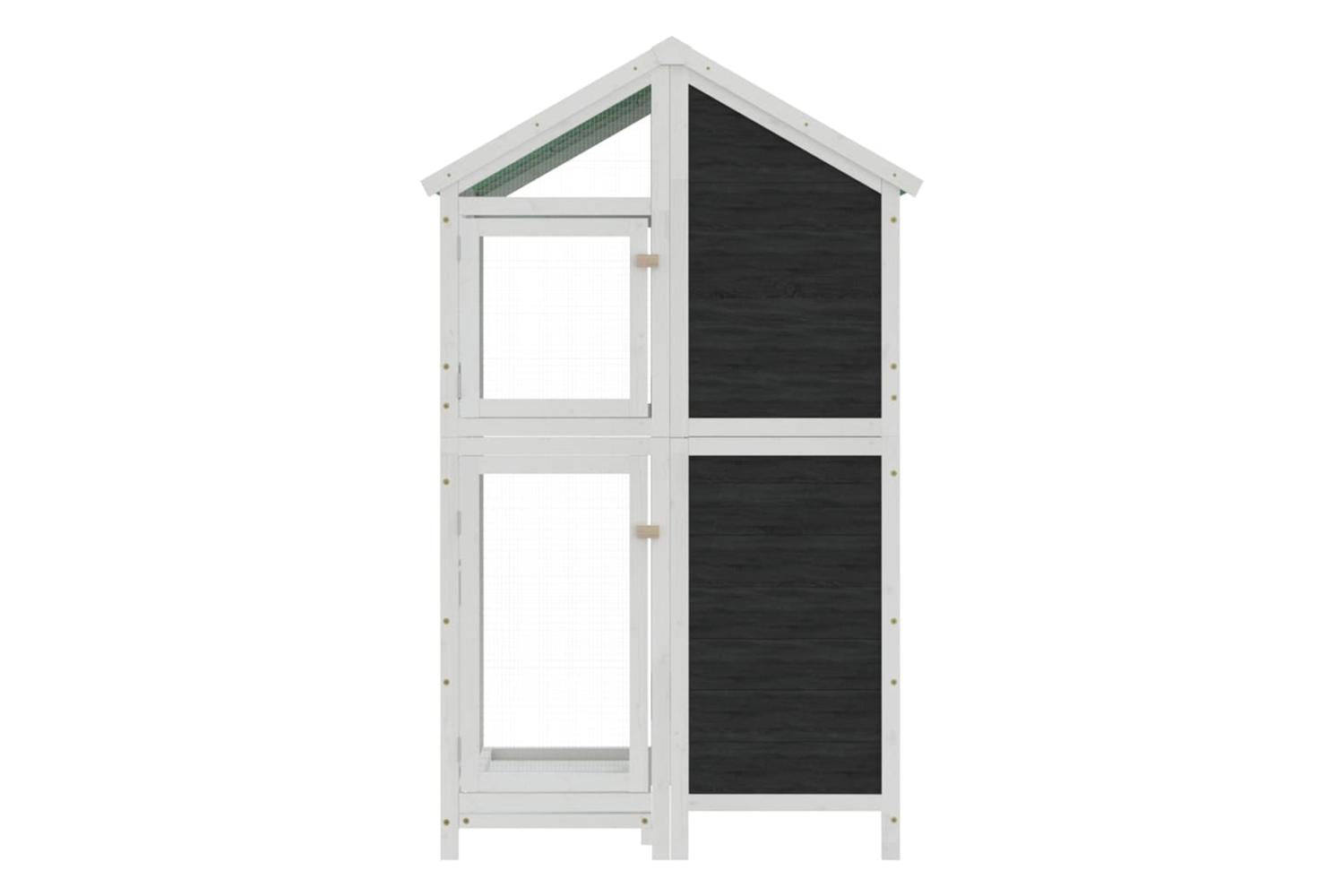 vidaXL 172259 Bird House Grey 97x81x152cm Solid Wood Pine-3