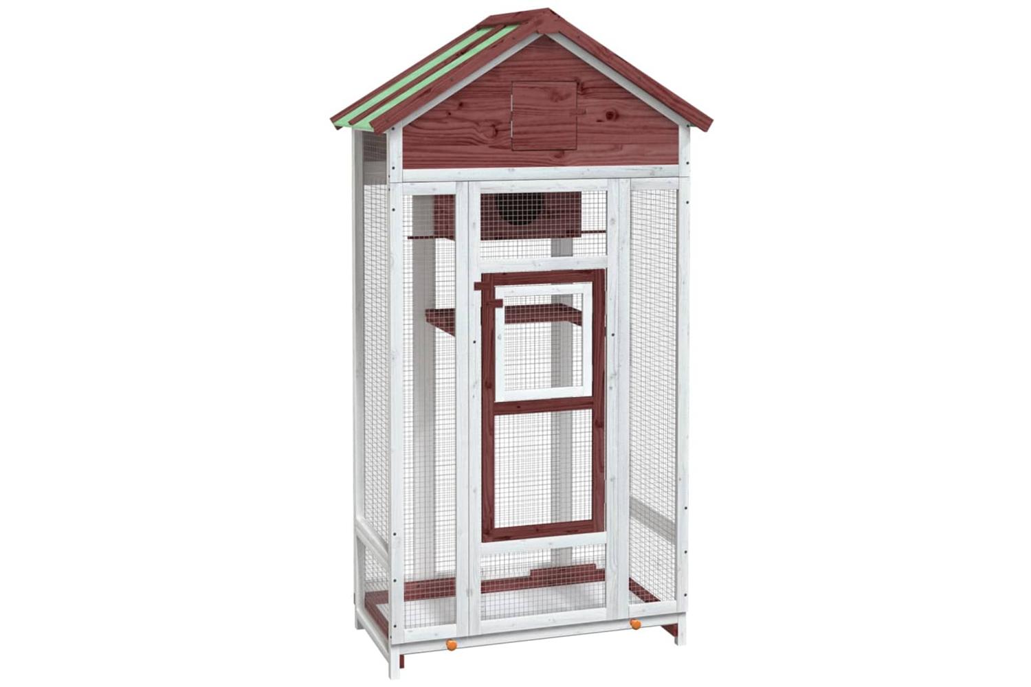vidaXL 172254 Bird House Mocha 91.5x53x170cm Solid Wood Pine