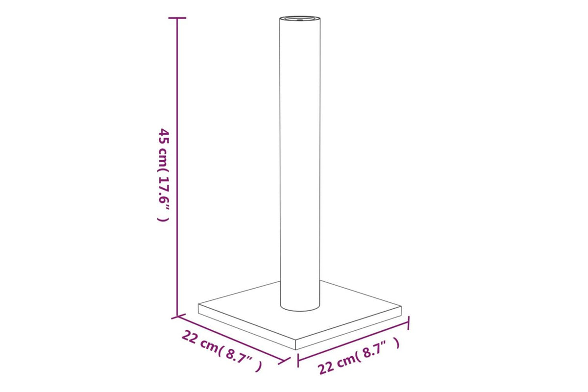 vidaXL 171677 Cat Scratching Post Dark Grey 22x22x45cm-5