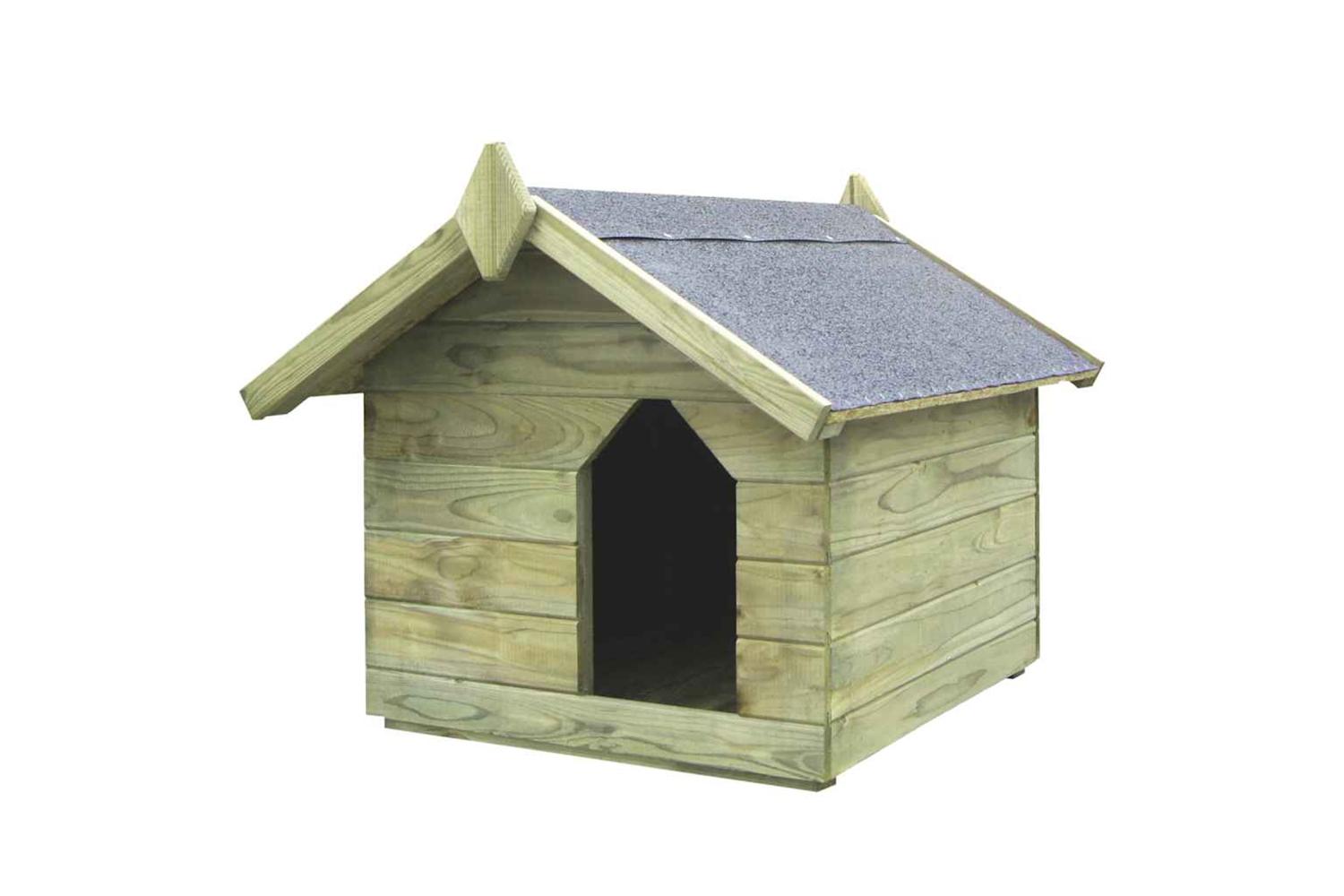 Vidaxl 45149 Garden Dog House With Opening Roof Impregnated Pinewood